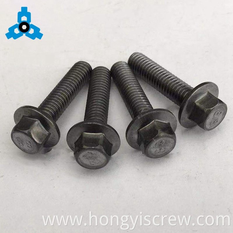 Factory Supply Bolt DIN6921 GB5787 Carbon Steel Grade 4.8 8.8 10.9 12.9 Flange Bolt OEM Stock Support